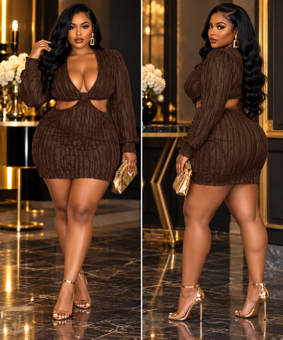 Chocolate Temptation Mini Dress
