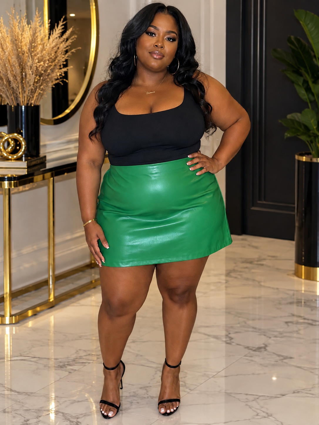 PU Leather Skirt