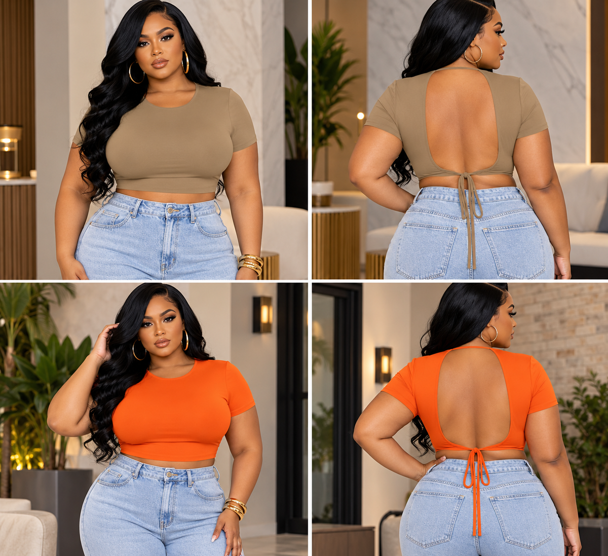 Backless Crop Top