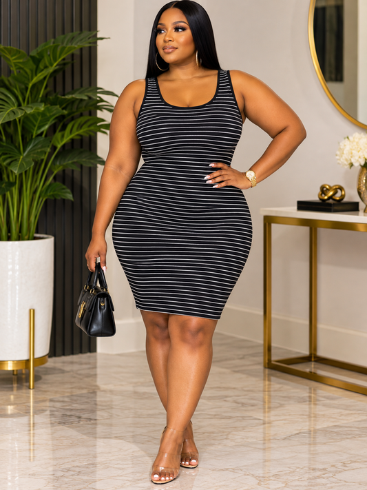 Stripes & Sophistication Dress