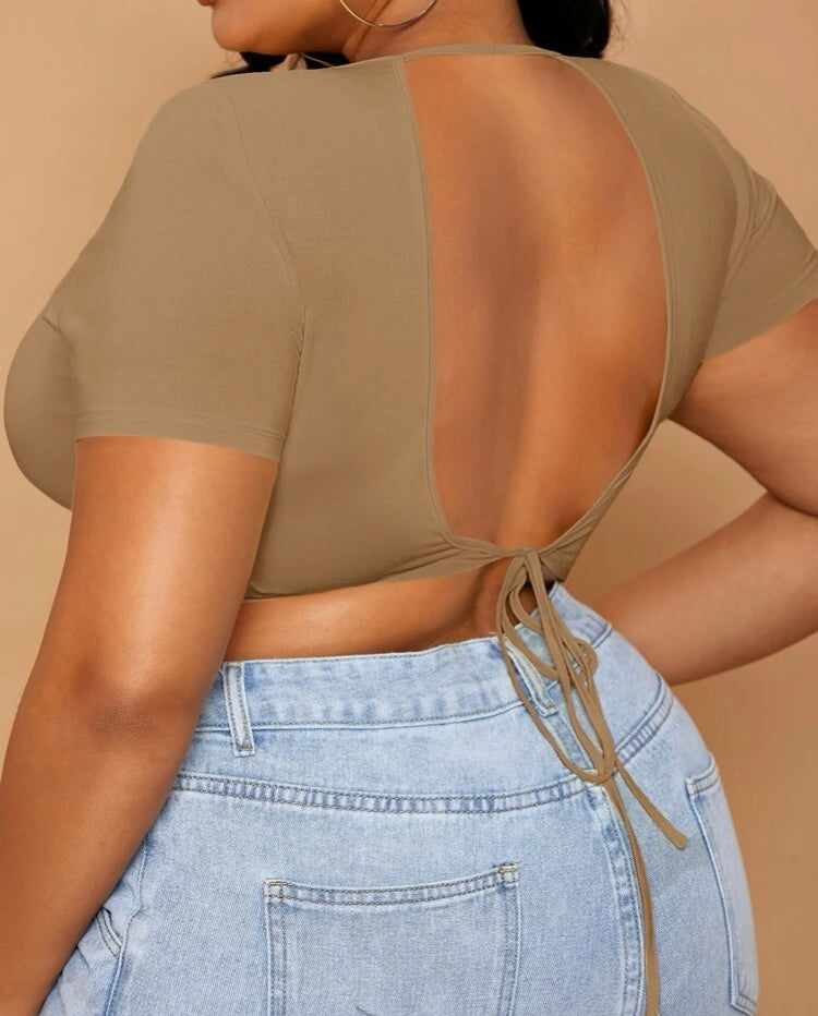 Backless Crop Top